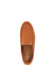 Dune London Orange Buftonn White Sole Loafers - Image 3 of 3
