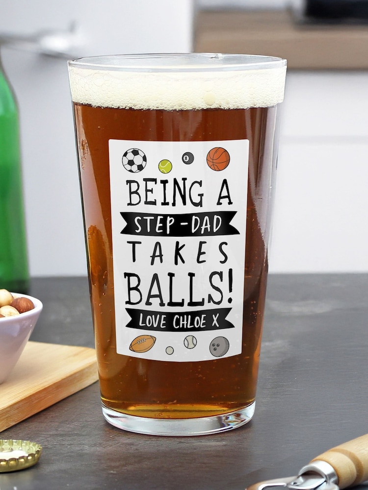 Personalised To Be A Dad Pint Glass By PMC - Image 1 of 3