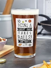 Personalised To Be A Dad Pint Glass By PMC - Image 2 of 3