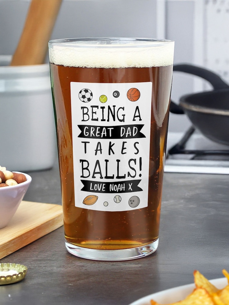 Personalised To Be A Dad Pint Glass By PMC - Image 2 of 3