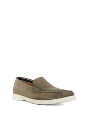 Dune London Green Buftonn White Sole Loafers - Image 2 of 4