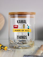 Personalised Fixer of All Things Storage Jar By PMC - Image 2 of 3