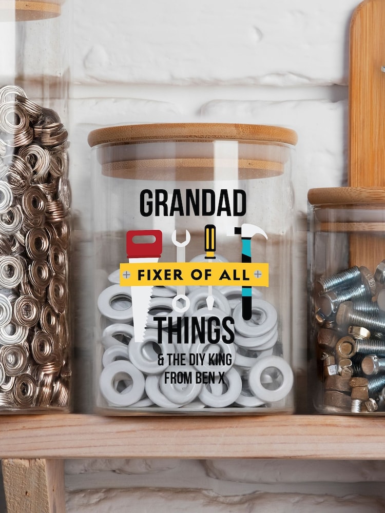 Personalised Fixer of All Things Storage Jar By PMC - Image 3 of 3