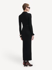 Self-Portrait Black Ribbed Knit Maxi Dress - Image 2 of 3