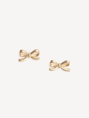 Self-Portrait Gold Tone Crystal Bow Earrings - Image 2 of 3