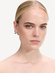 Self-Portrait Gold Tone Crystal Bow Earrings - Image 3 of 3
