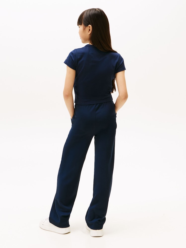 Tommy Hilfiger Blue Extra Slim Metallic Logo T-Shirt - Image 2 of 5