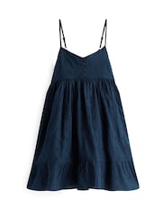 Azul - Tommy Hilfiger 100% Cotton Broderie Anglaise Spaghetti Strap Dress - Imagen 1 de 1