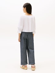 Tommy Hilfiger Broderie Anglaise Pintuck Blouse - Imagen 3 de 5