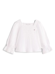 Tommy Hilfiger Broderie Anglaise Pintuck Blouse - Imagen 5 de 5