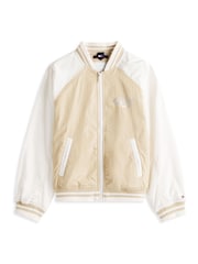 Tommy Hilfiger Cream Relaxed Back Logo Bomber Jacket - Image 6 of 6