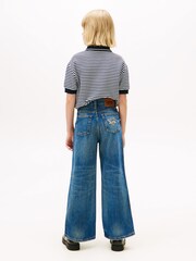 Tommy Hilfiger Blue Logo Embroidery Vintage Wash Faded Jeans - Image 3 of 5
