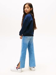 Tommy Hilfiger Blue Relaxed Metallic Logo Sweatshirt - Image 3 of 5