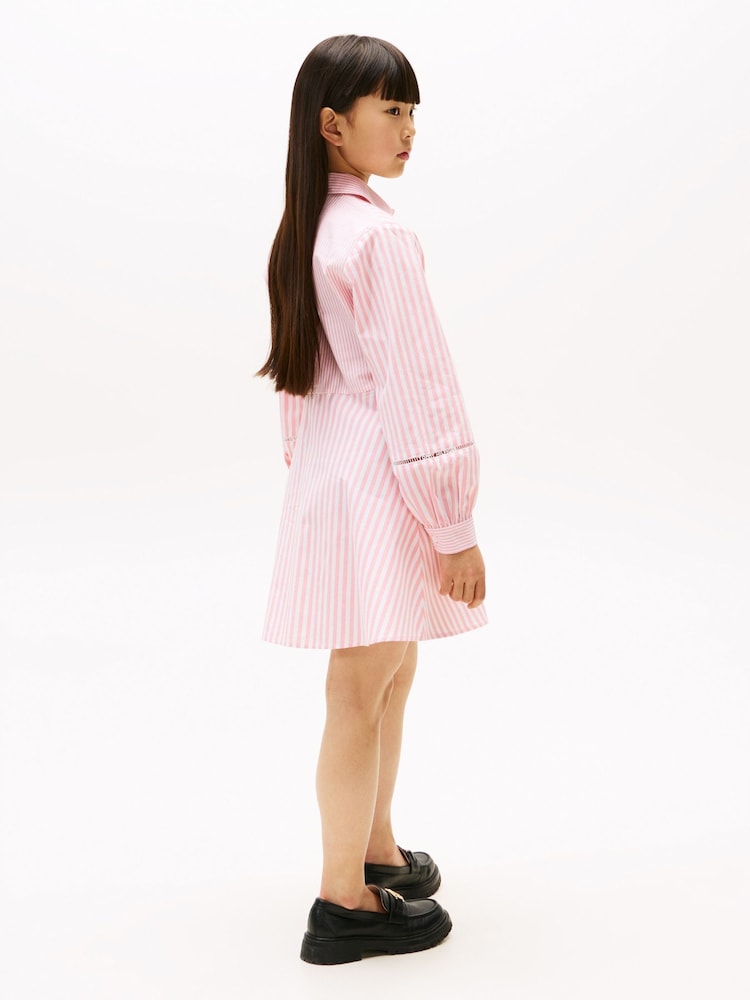 Tommy Hilfiger Pink Mixed Stripe Shirt Dress - Image 2 of 5