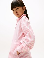 Tommy Hilfiger Pink Mixed Stripe Shirt Dress - Image 4 of 5