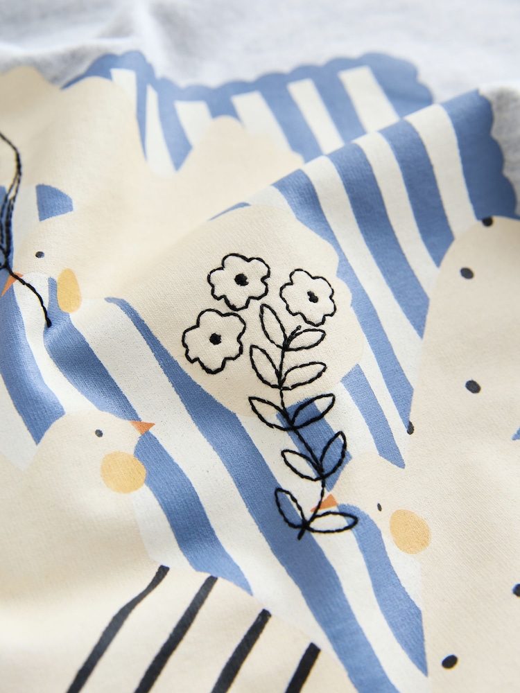 gri melanj - Set bluză cu mânecă lungă și colanți (3luni-7ani) - Imaginea 8 din 8