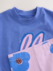 أزرق أرنب - طقم من تيشِرت بكُم قصير وشورت ضيق (3 شهر - 7 سنة) - صورة 9 من 12