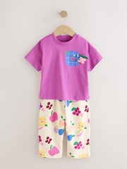 Purple Short Sleeve T-Shirt and Joggers Barrel Set (3mths-7yrs) - Image 5 of 9