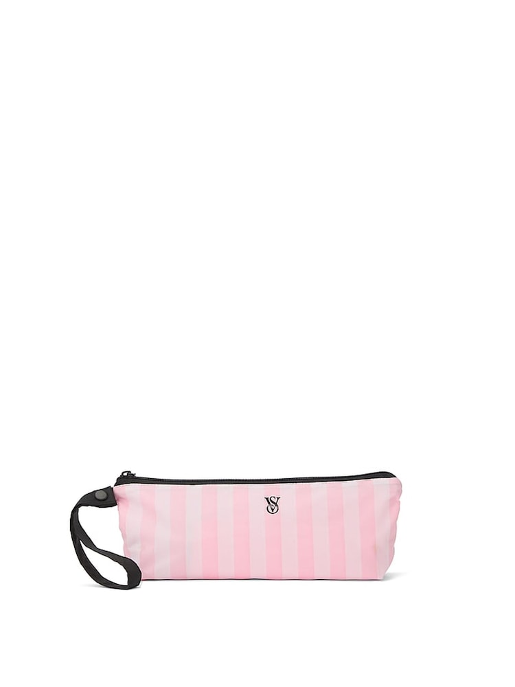 Victoria's Secret Iconic Stripe Pink Collapsible Umbrella - Image 2 of 2