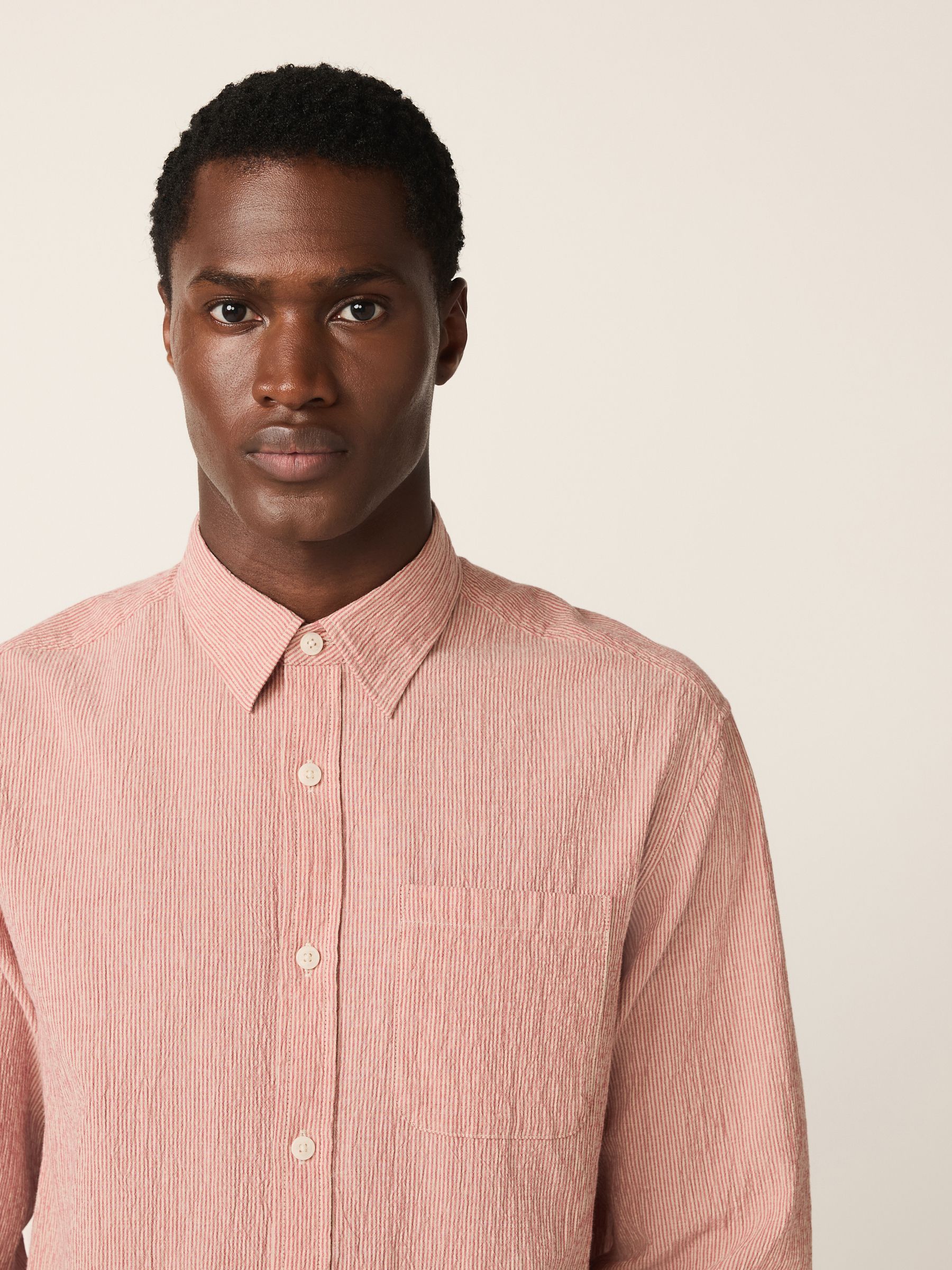トップス OU Buy Red Regular Fit Stripe Cotton Long Sleeve Shirt from Next Ukraine