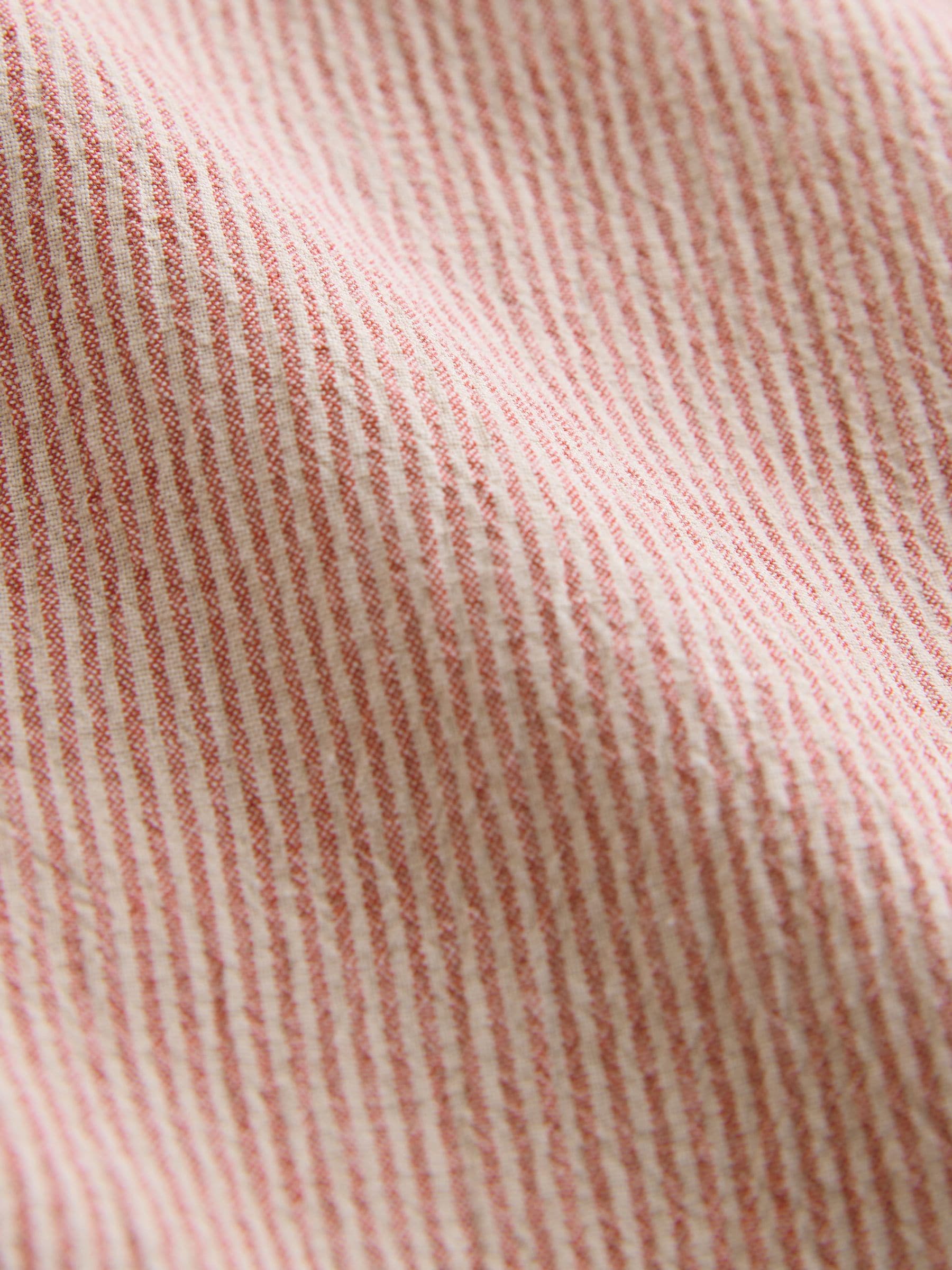 Buy Red Regular Fit Stripe Cotton Long Sleeve Shirt from Next Romania
