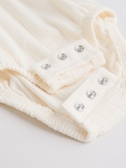 Ecru Pointelle - Bodysuit Leggings And Cardigan Baby Set 3 Piece (0-9mths) - Imaginea 17 din 19