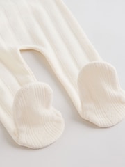 Ecru Pointelle - Bodysuit Leggings And Cardigan Baby Set 3 Piece (0-9mths) - Imaginea 18 din 19