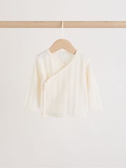 Ecru Pointelle - Bodysuit Leggings And Cardigan Baby Set 3 Piece (0-9mths) - Imaginea 9 din 19