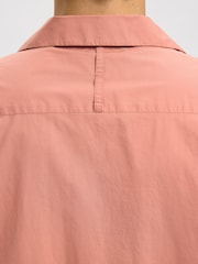 Selected Homme Pink Revere Collar Short Sleeve Shirt - Image 4 of 4