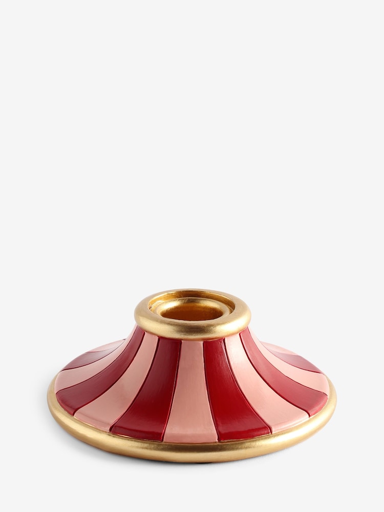 Rockett St George Set of 2 Pink Circus Style Taper Candle Holders - Image 5 of 5