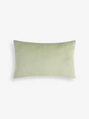 Green 40 x 59cm Cut Velvet Geo Zig Cushion - Image 4 of 4