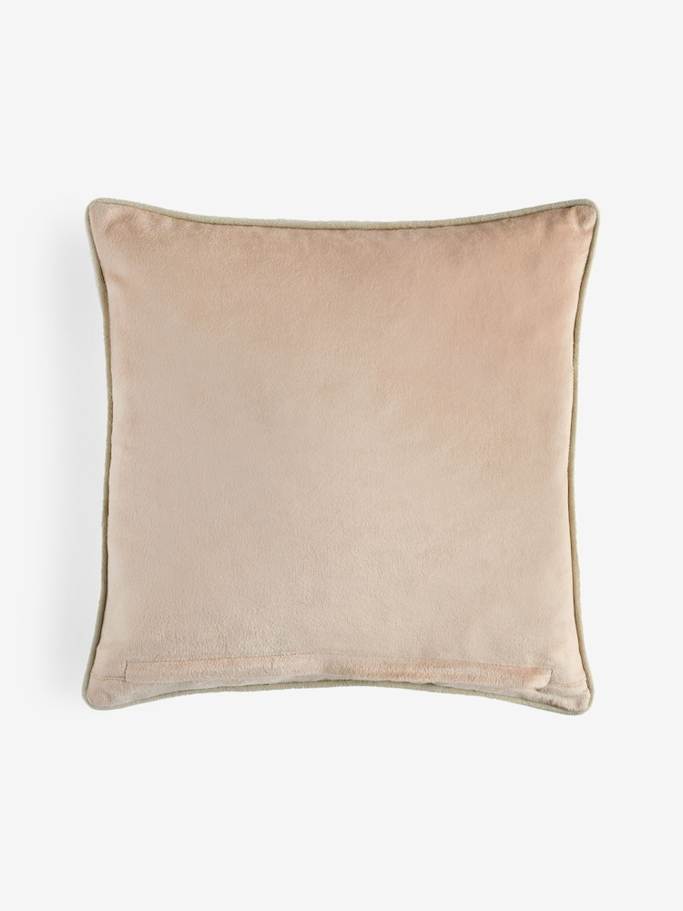 Natural 35 X 35cm Embellished Dogs Cushion - Image 4 of 4