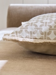 Natural 40 x 59cm Geo Fringe Cushion - Image 3 of 5