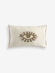 Neutral 30 X 40cm Embellished Chic Eye Cushion - Image 1 of 2