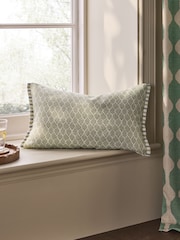 Sage Green 50 X 30cm Reversible Stripe Cushion - Image 1 of 5