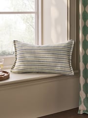 Sage Green 50 X 30cm Reversible Stripe Cushion - Image 2 of 5