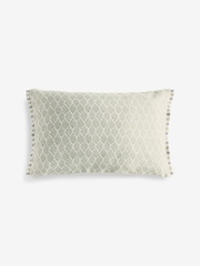 Sage Green 50 X 30cm Reversible Stripe Cushion - Image 4 of 5