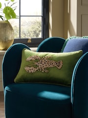 Green 50 X 30cm Embellished Lobster Cushion - Image 1 of 5