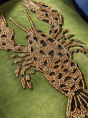 Green 50 X 30cm Embellished Lobster Cushion - Image 5 of 5