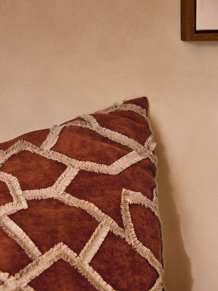 Orange 50 X 50cm Retro Abstract Cushion - Image 2 of 3 Orange 50 X 50cm Retro Abstract Cushion - Image 2 of 3