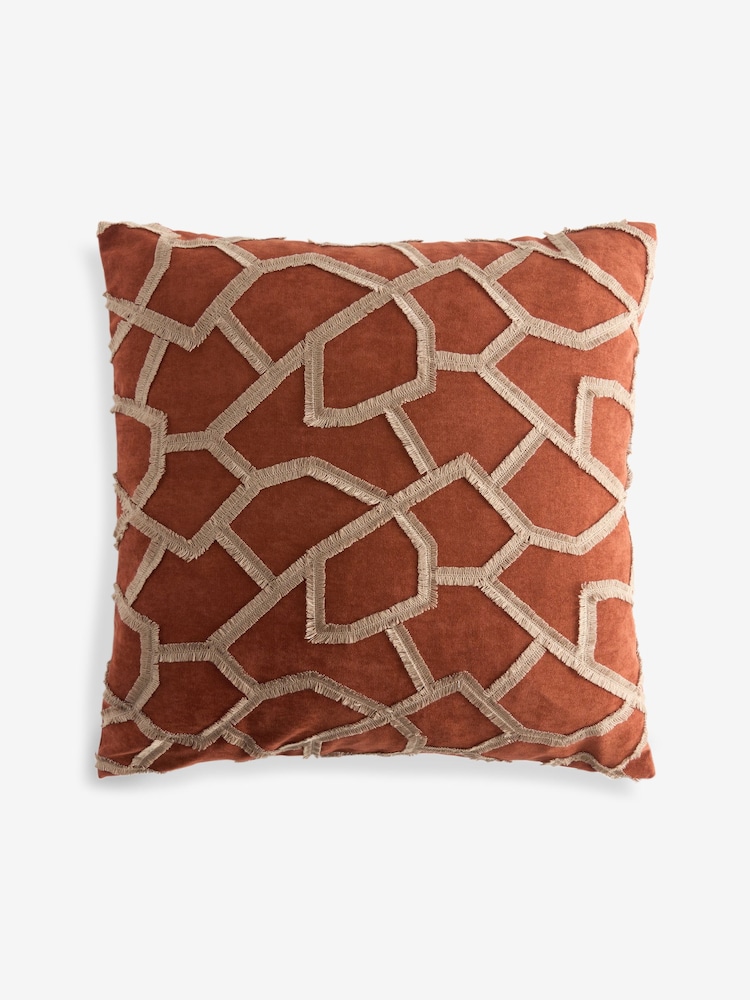 Orange 50 X 50cm Retro Abstract Cushion - Image 3 of 3 Orange 50 X 50cm Retro Abstract Cushion - Image 3 of 3