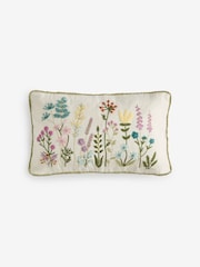 Pink Maisie 50 x 30cm Embroidered Spring Floral Cushion - Image 3 of 4