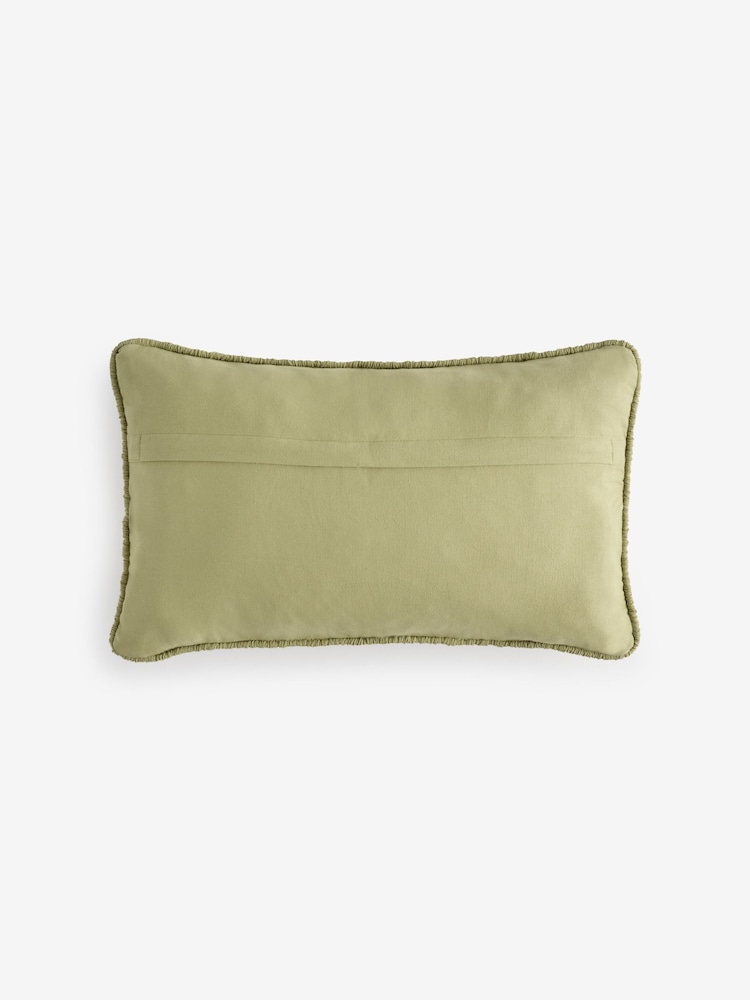 Pink Maisie 50 x 30cm Embroidered Spring Floral Cushion - Image 4 of 4