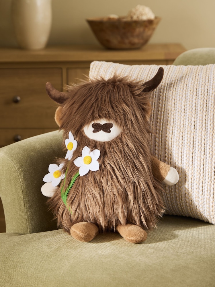 3D Spring Hamish The Highland Cow Cushion - תמונה 1 מתוך 4