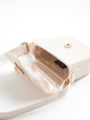 River Island Cream Girls Monogram Heartlock Bag - Image 5 of 5