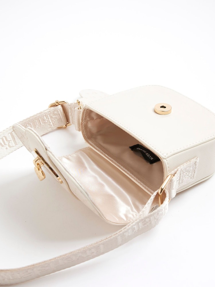 River Island Cream Girls Monogram Heartlock Bag - Image 5 of 5 River Island Cream Girls Monogram Heartlock Bag - Image 5 of 5