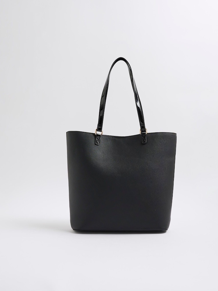 River Island Girls Heart Lock Pocket Shopper Bag - Imagen 2 de 5
