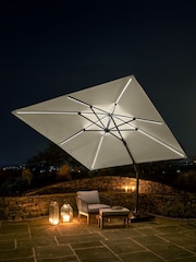 Pacific Champagne Glow Challenger T2 3m Square Free Arm Parasol - Image 1 of 6