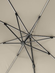 Pacific Champagne Glow Challenger T2 3m Square Free Arm Parasol - Image 6 of 6