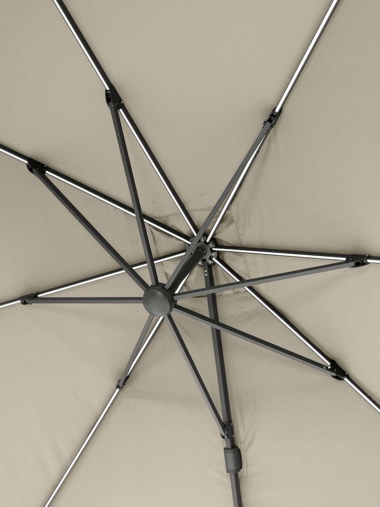 Pacific Champagne Glow Challenger T2 3m Square Free Arm Parasol - Image 6 of 6